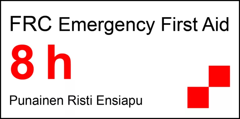 Official FRC Emergency First Aid 8 h® course sign