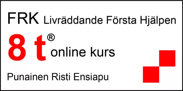 FRK Livräddande Första Hjälpen 8 t® online kurs kursbeteckning