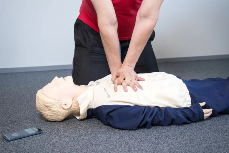 CPR on a dummy.